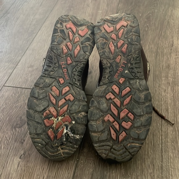 L.L Bean Brown Suede Mesh Big Boys Hiking Boots - Picture 5 of 5